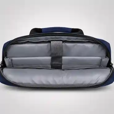 Professional custom made Navy Blue Laptop bag with Hidden Front Pocket